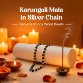 Silver coated Karungali Mala 108 Beads