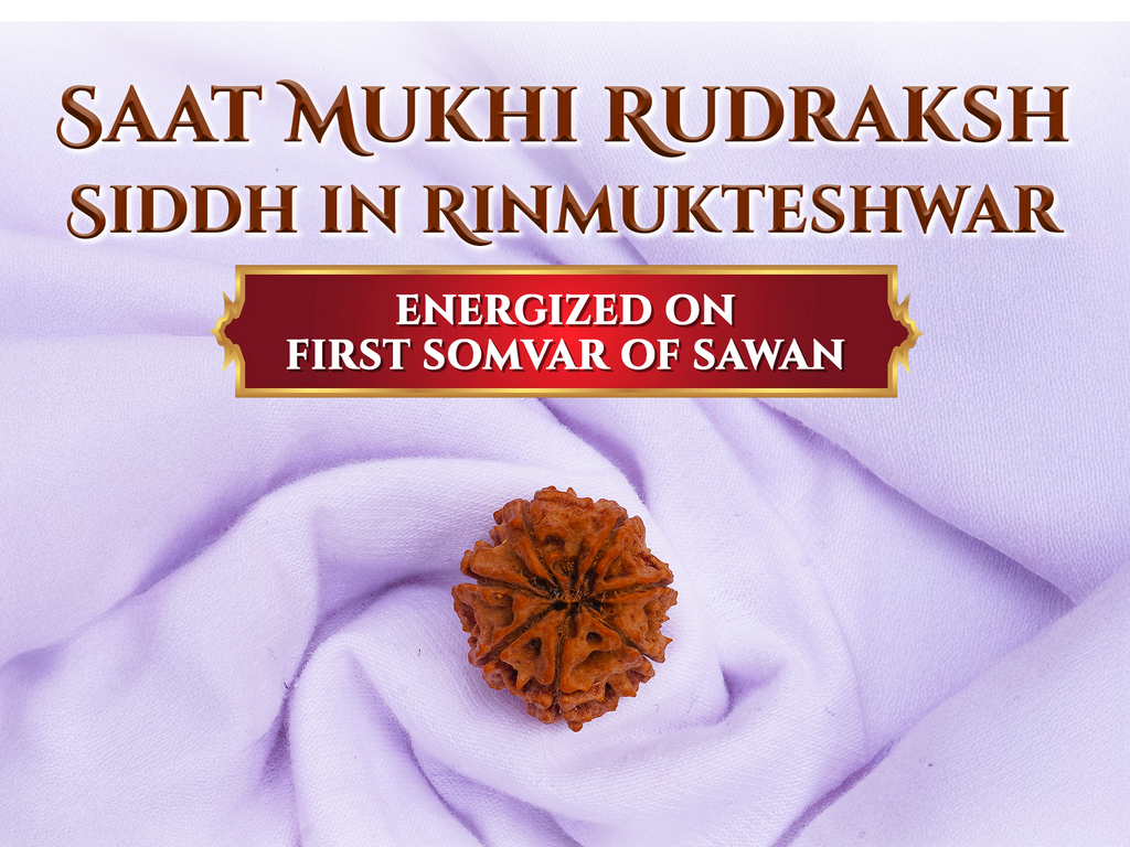 (Only 20 Left) Siddh Saat Mukhi Rudraksh: Unlock Shiv Kripa for Wealth on Sawan Somvar | Siddhi done at Rinmukteshwar Mahadev, Ujjain