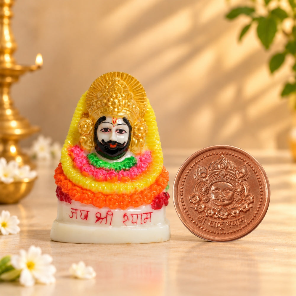 Shyam Kripa Combo (Murti + Coin) | Exclusive to VAMA, other brands are fake | Blessed at Khatu Shyam Temple, Ujjain