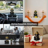 Collage of a deity statue in various settings with text 'Divine Presence, Anywhere'.