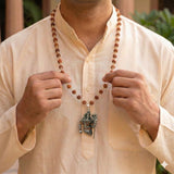 Shiva Damru Pendant with Rudraksha Mala - VAMA Mall