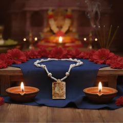 Original & Natural Wood Tulsi Kanthi Mala With Hanuman ji Locket Pendant (Pack of 2) | Buy 1 Get 1 FREE + 5 Mukhi Rudraksha FREE