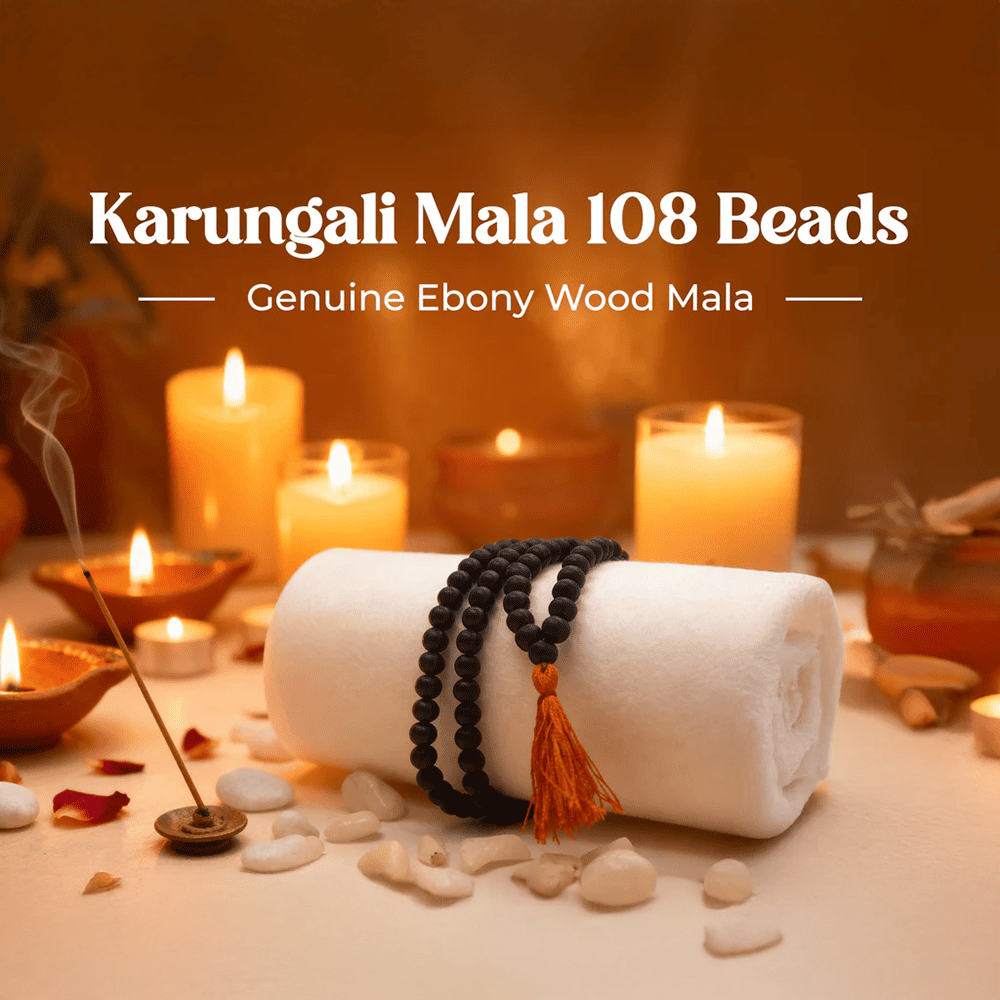 Karungali Mala – 108 Beads (Sacred Ebony Wood)