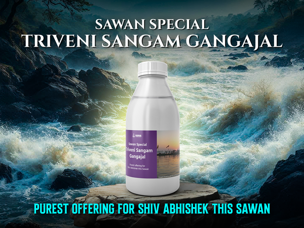 Only 50 left | (Sawan Special) 🕉️ Triveni Sangam Gangajal: Shiv’s Sacred Jal for Abhishek & Shuddhi | Direct from Prayagraj | 400mL