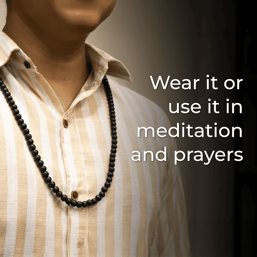 Karungali Mala – 108 Beads (Sacred Ebony Wood)