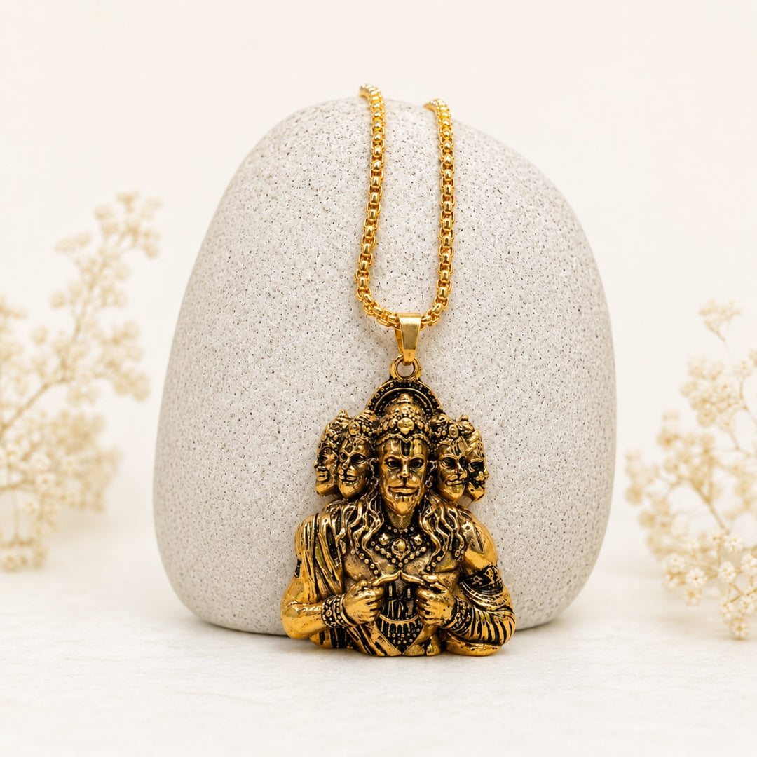 Hanuman Ji Strength Pendant with Chain | Exclusive to VAMA, other brands are fake - VAMA Mall