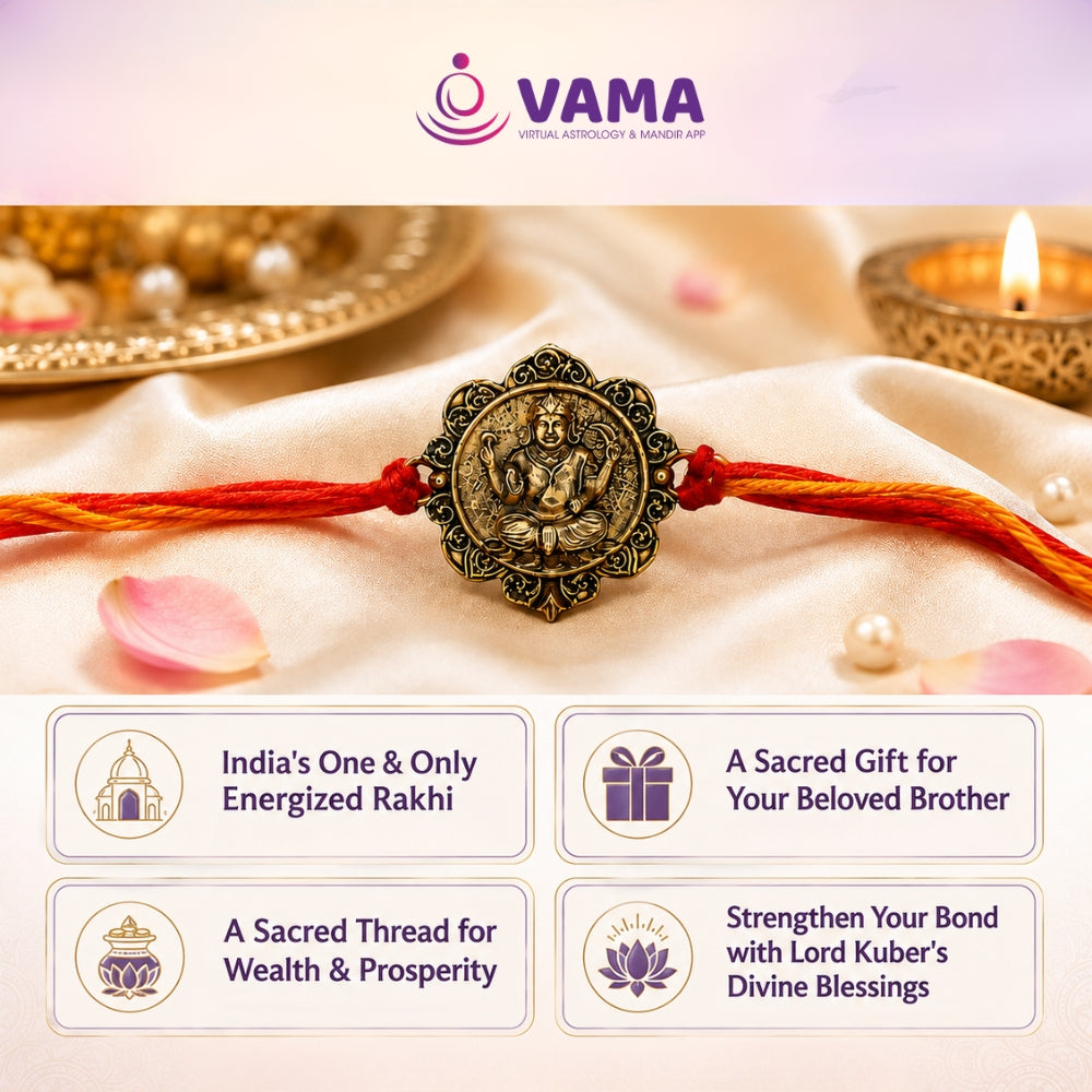 VAMA Siddh Kuber Rakhi | A Brother's Blessing for Endless Abundance | Helps brother to attract wealth - VAMA Mall