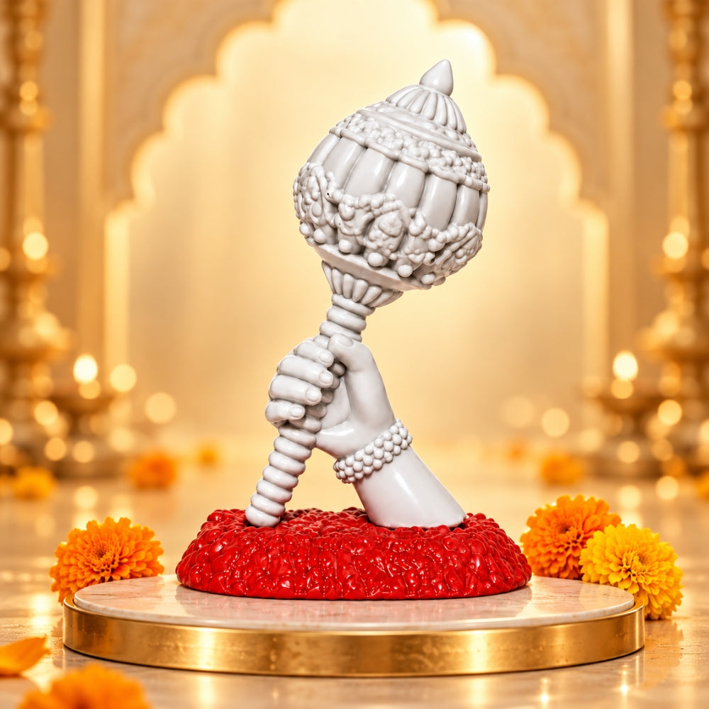 Bajrang Hanuman Gada - White | Exclusive to VAMA, other brands are fake - VAMA Mall
