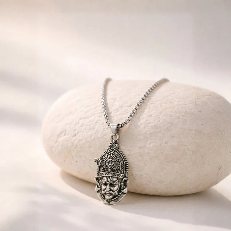 Khatu Shyam Silver Pendant | Exclusive to VAMA, other brands are fake - VAMA Mall
