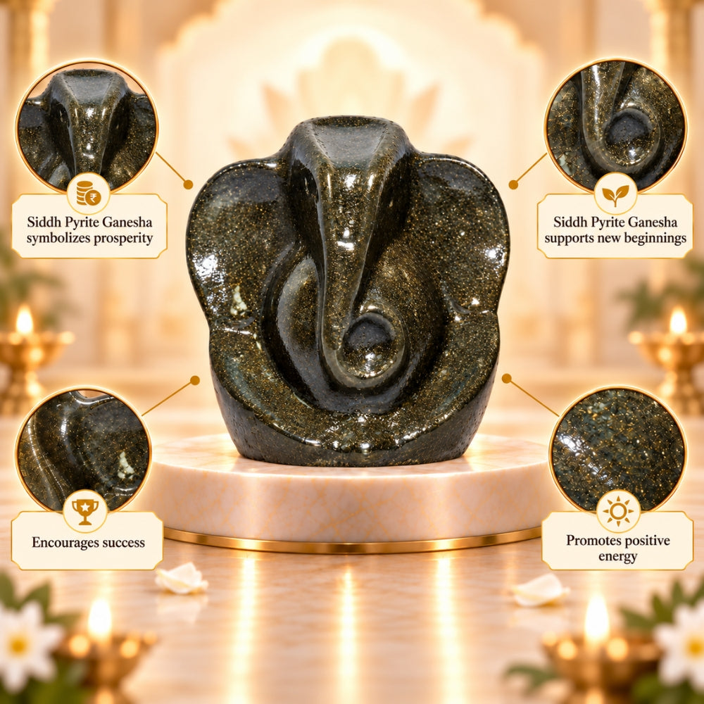 Siddh Pyrite Ganesha | Exclusive to VAMA, other brands are fake - VAMA Mall