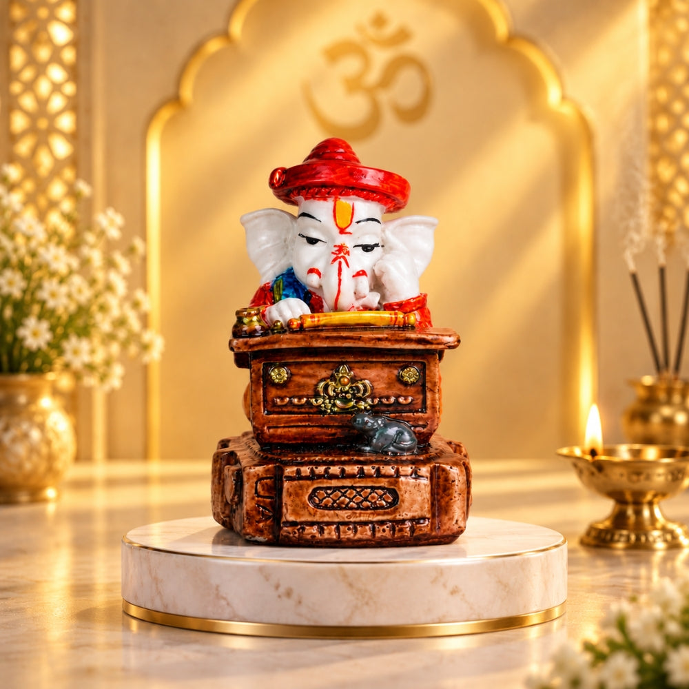 Lekhak Ganesha – Scribe of the Mahabharata | Exclusive to VAMA, other brands are fake - VAMA Mall