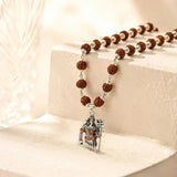 Shiva Damru Pendant with Rudraksha Mala | Exclusive to VAMA, other brands are fake - VAMA Mall
