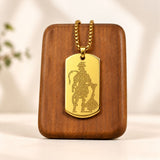 Golden Hanuman Chalisa Pendant With Chain | Exclusive to VAMA, other brands are fake - VAMA Mall