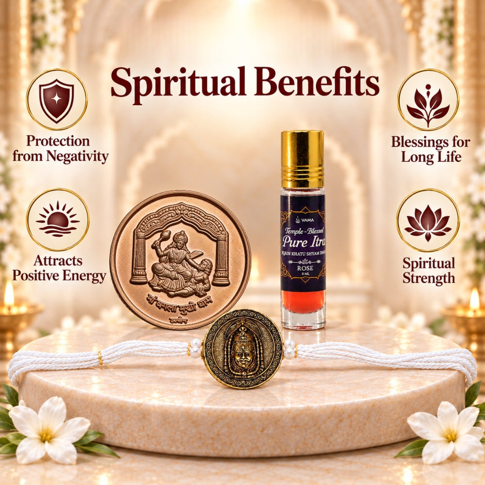 Baglamukhi Kit (Coin + Mahamrityunjay Kawach + Itra) - VAMA Mall