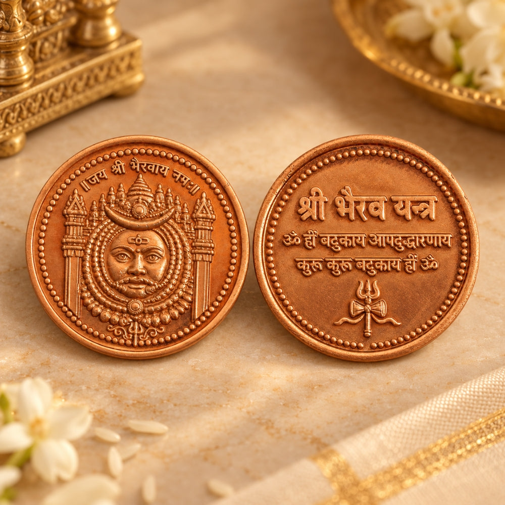 Kaal Bhairav Divine Kripa Coin | Exclusive to VAMA, other brands are fake | Blessed at Vikrant Bhairav Temple, Ujjain
