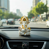 Vighnaharta Ganesh Idol - White - VAMA Mall