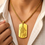 Golden Hanuman Chalisa Pendant With Chain | Exclusive to VAMA, other brands are fake - VAMA Mall