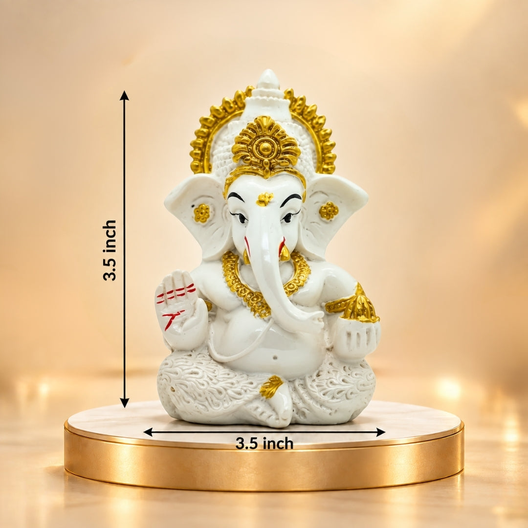 Vighnaharta Ganesh Idol - White | Exclusive to VAMA, other brands are fake - VAMA Mall