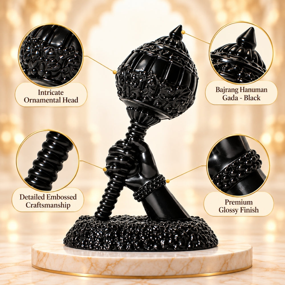 Bajrang Hanuman Gada - Black | Exclusive to VAMA, other brands are fake - VAMA Mall