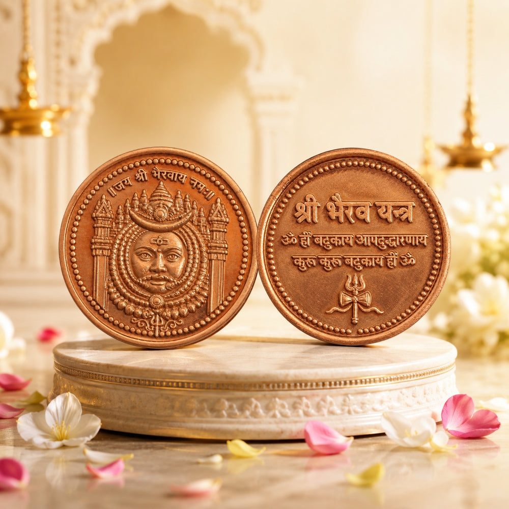 Kaal Bhairav Divine Kripa Coin | Exclusive to VAMA, other brands are fake | Blessed at Vikrant Bhairav Temple, Ujjain