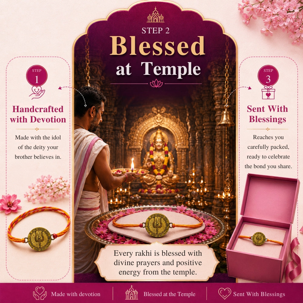 VAMA Siddh Rinmukteshwar Rakhi | A Blessing for a Brother's Debt-Free & Prosperous Life | Helps brother to get rid of debt - VAMA Mall