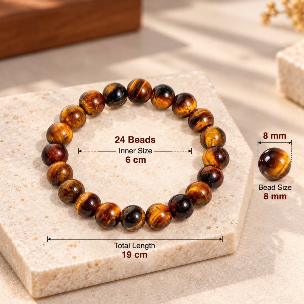 Courageous Tiger Eye Stone Bracelet | Exclusive to VAMA, other brands are fake - VAMA Mall