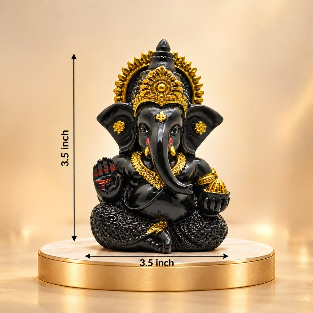 Vighnaharta Ganesh Idol - Black | Exclusive to VAMA, other brands are fake - VAMA Mall