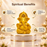 Vighnaharta Ganesh Idol - Golden | Exclusive to VAMA, other brands are fake - VAMA Mall