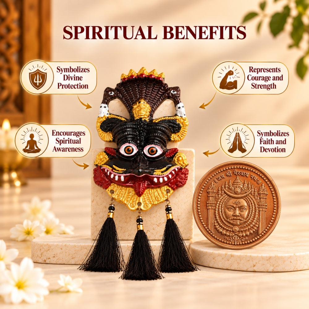Bhairav Kavach Combo (Kaal bhairav Coin + Kirtimukh) | Exclusive to VAMA, other brands are fake | Blessed at Vikrant Bhairav Temple, Ujjain