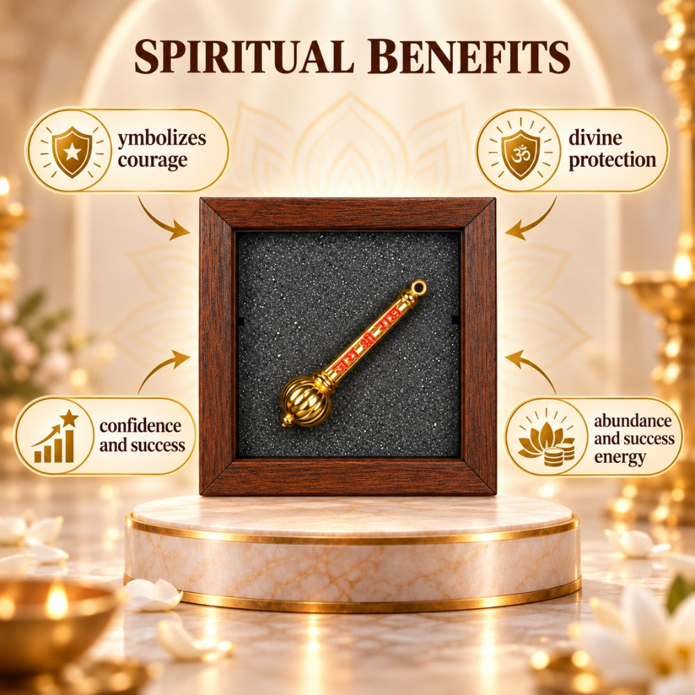 Pyrite Hanuman Gada Frame | Exclusive to VAMA, other brands are fake - VAMA Mall