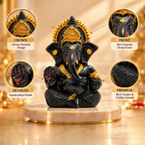 Vighnaharta Ganesh Idol - Black | Exclusive to VAMA, other brands are fake - VAMA Mall