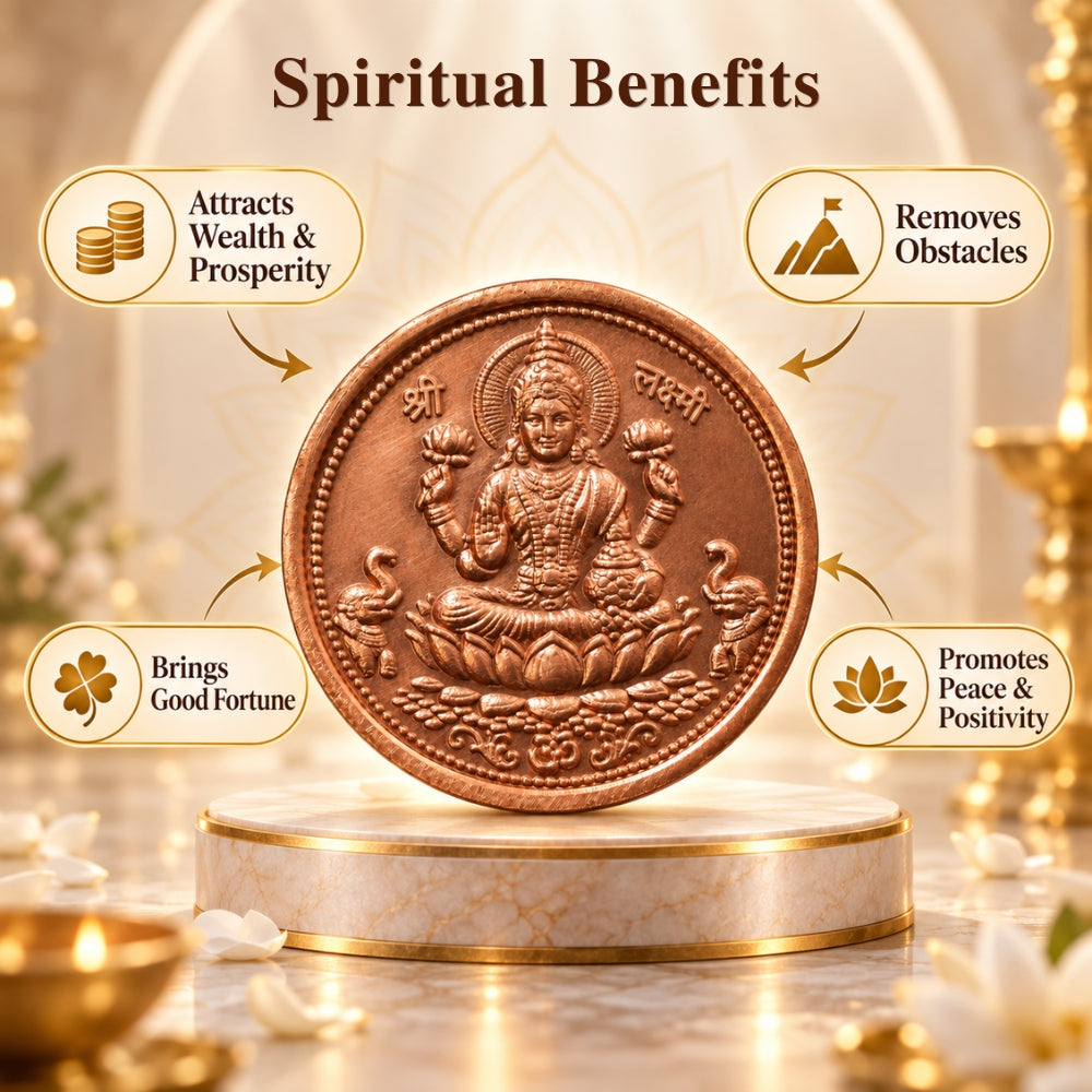 Sacred Laxmi Ganesh Blessing Sikka | Coin for Diwali Puja & Dhanteras