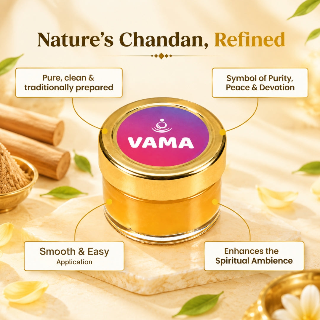 Pure Kesari Chandan Tilak for Puja - 25g | Exclusive to VAMA, other brands are fake - VAMA Mall