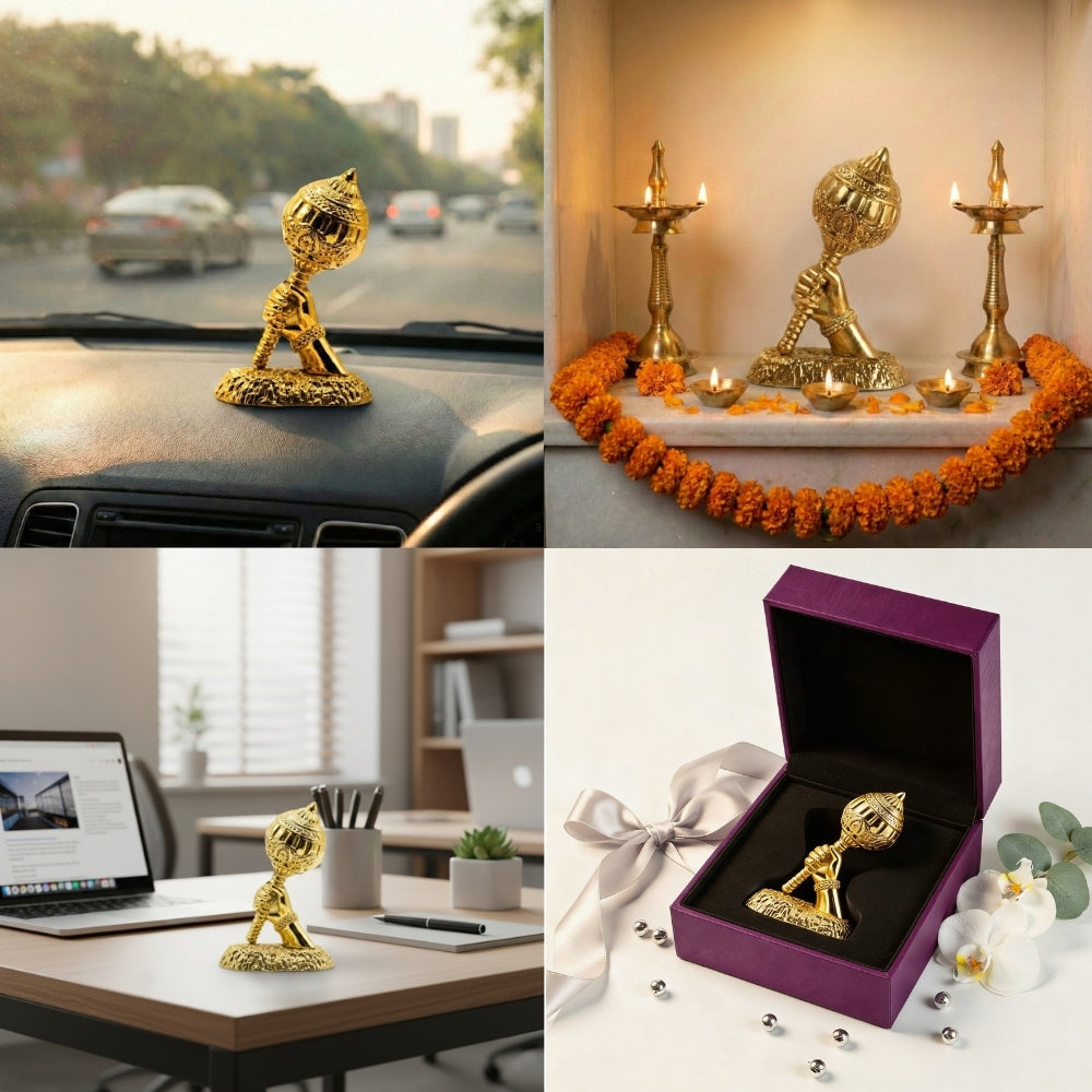 Bajrang Hanuman Gada - Golden | Exclusive to VAMA, other brands are fake - VAMA Mall