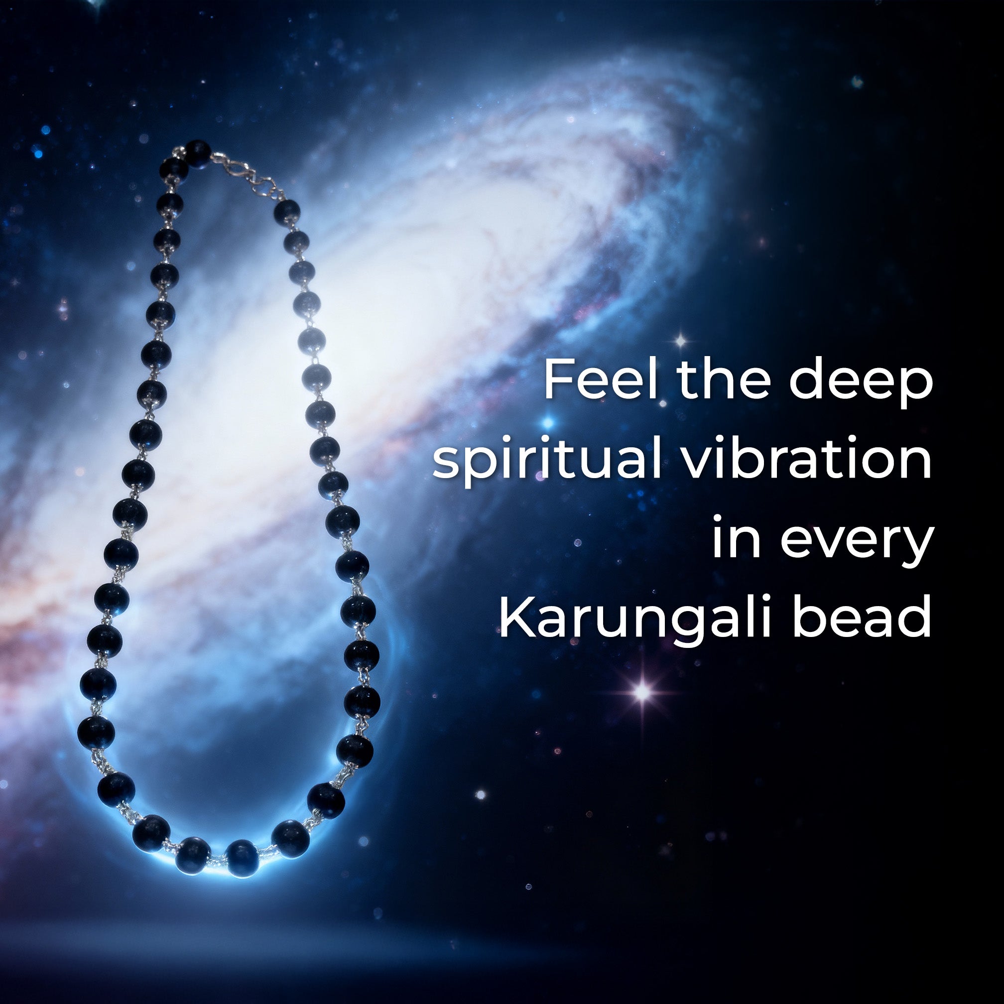 Silver coated Karungali Mala 108 Beads