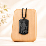 Black Hanuman Chalisa Pendant With Chain
