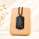 Black Hanuman Chalisa Pendant With Chain