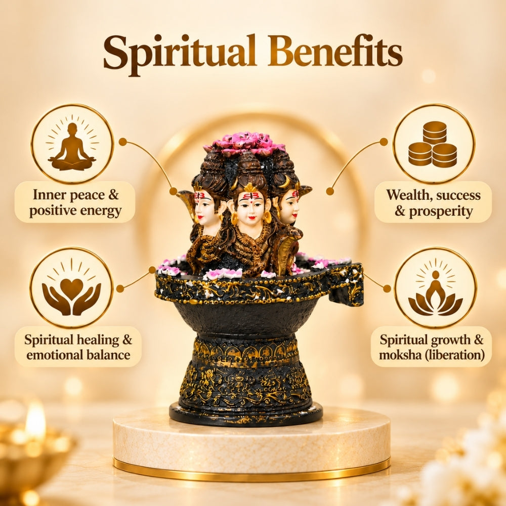 Trimukhi Shivling – Symbol of Divine Energy | Exclusive to VAMA, other brands are fake - VAMA Mall