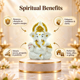 Vighnaharta Ganesh Idol - White | Exclusive to VAMA, other brands are fake - VAMA Mall