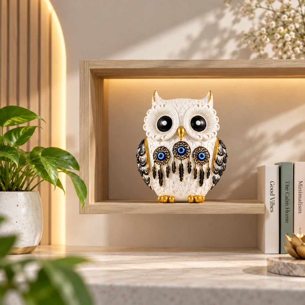 Nazar Suraksha Owl Showpiece | Evil Eye Owl