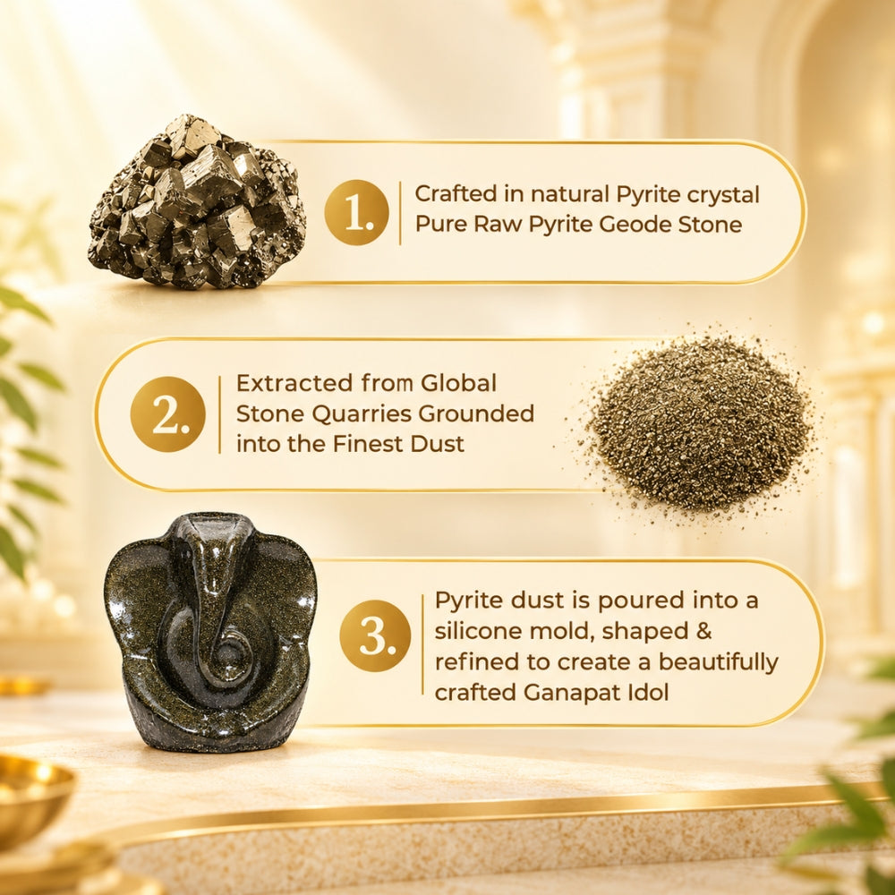 Siddh Pyrite Ganesha | Exclusive to VAMA, other brands are fake - VAMA Mall