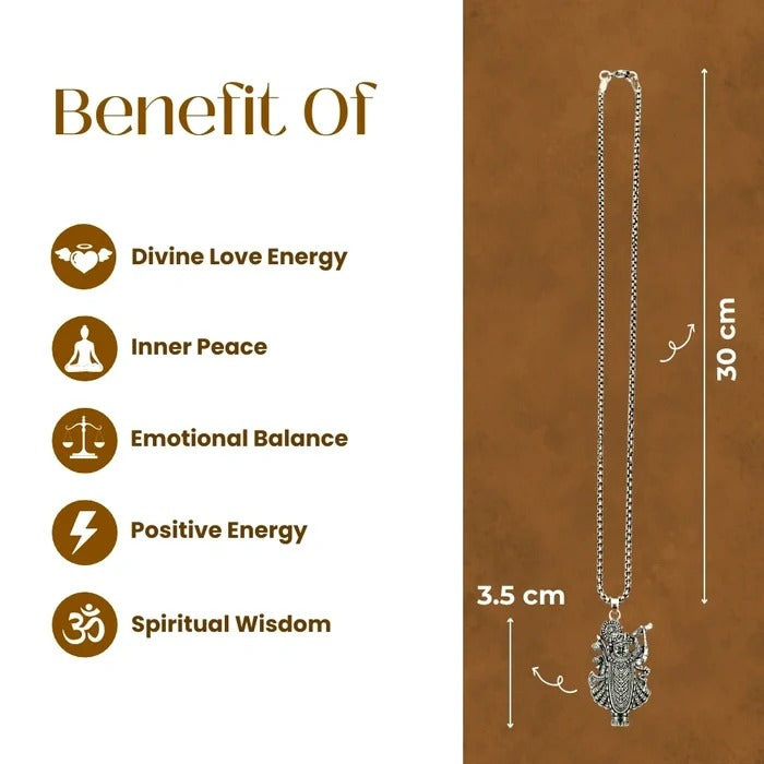 Lord Krishna Silver Pendant | Exclusive to VAMA, other brands are fake - VAMA Mall