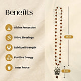 Silver Rudraksha Mala with Shiva Trisul Pendant | Exclusive to VAMA, other brands are fake - VAMA Mall