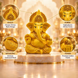 Vighnaharta Ganesh Idol - Golden | Exclusive to VAMA, other brands are fake - VAMA Mall