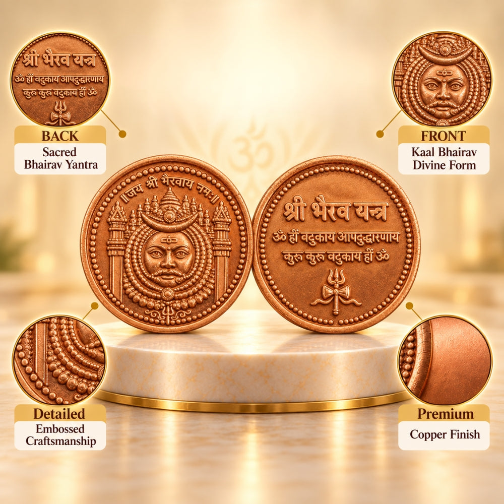 Kaal Bhairav Divine Kripa Coin | Exclusive to VAMA, other brands are fake | Blessed at Vikrant Bhairav Temple, Ujjain
