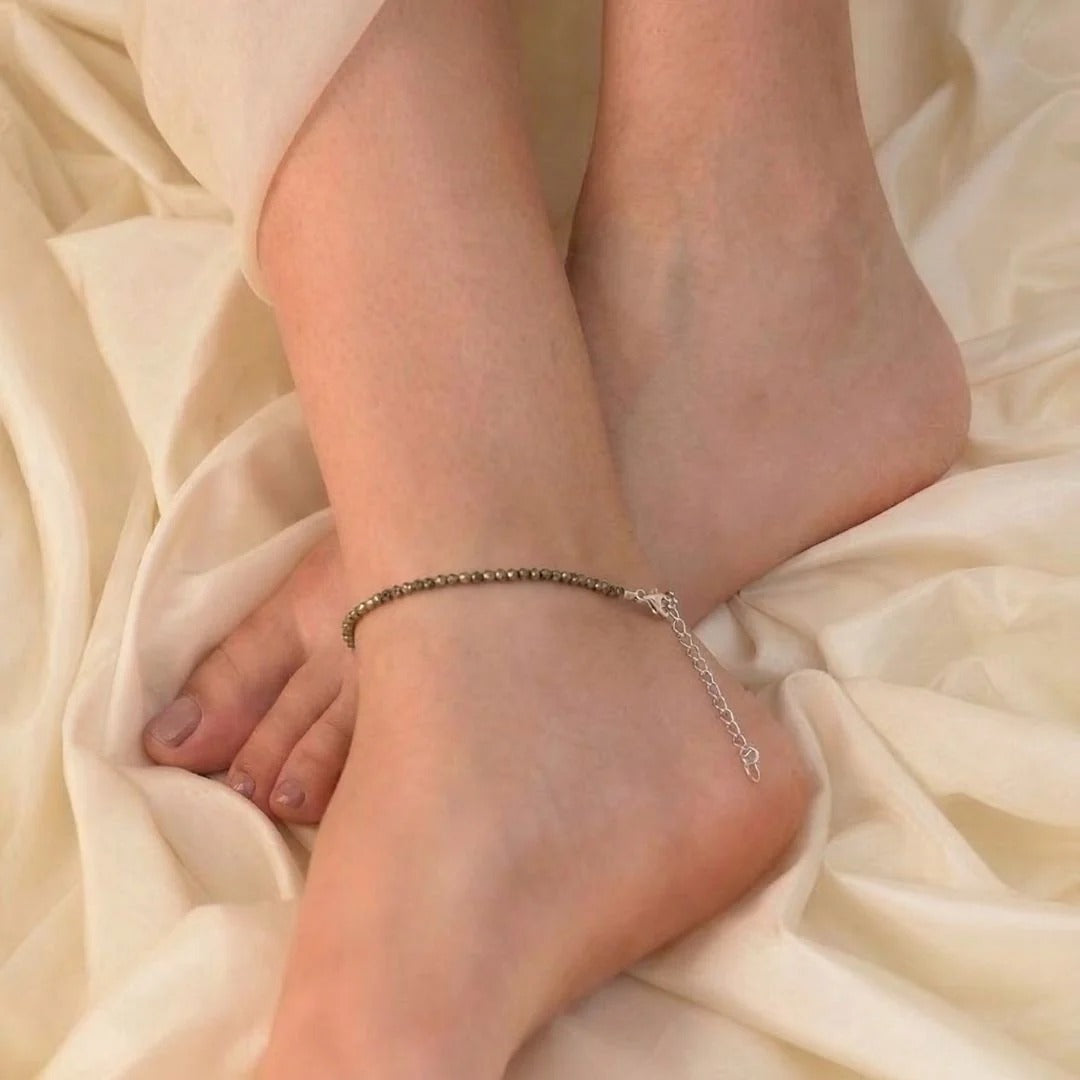 Raw Pyrite Anklet | Exclusive to VAMA, other brands are fake - VAMA Mall
