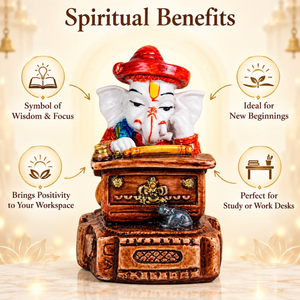 Lekhak Ganesha – Scribe of the Mahabharata | Exclusive to VAMA, other brands are fake - VAMA Mall