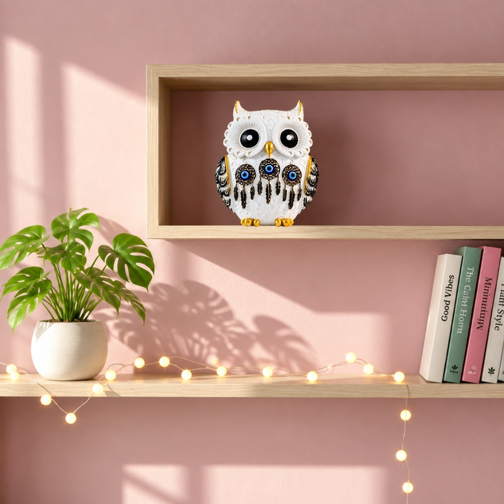 Nazar Suraksha Owl Showpiece | Evil Eye Owl