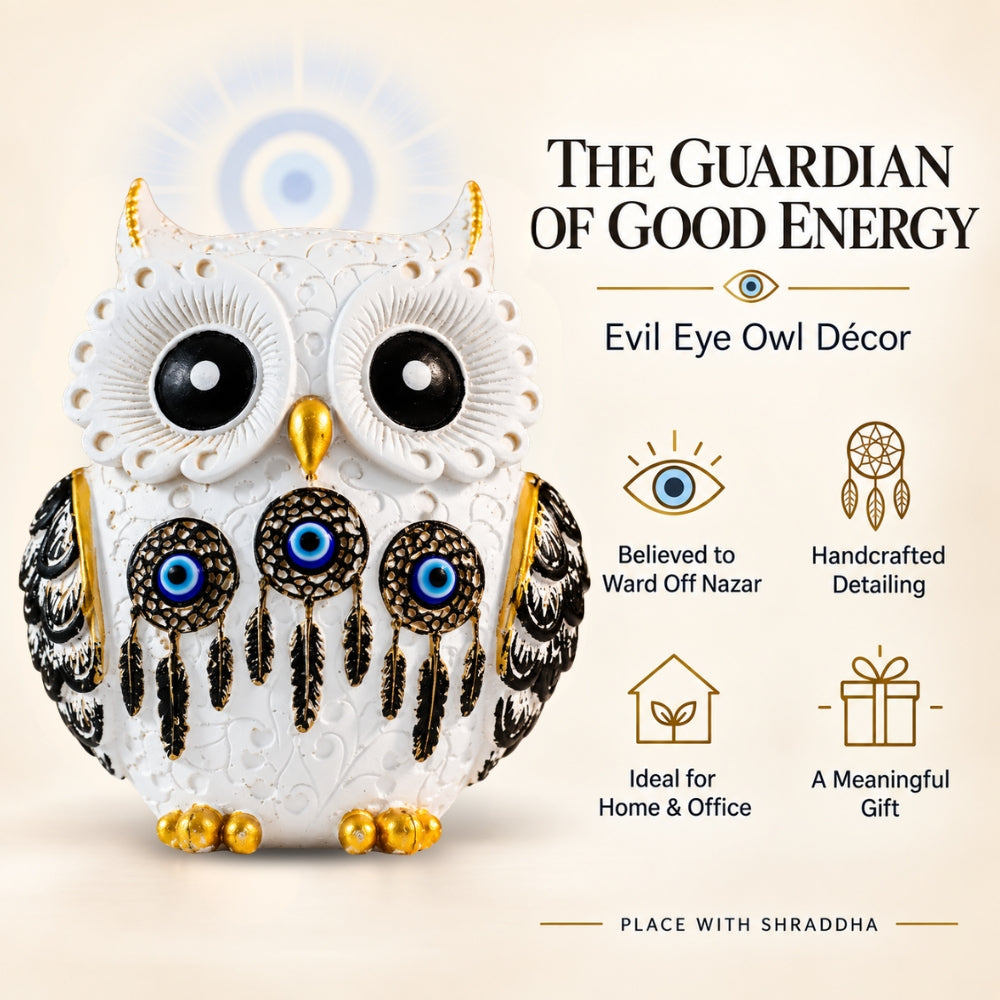 Nazar Suraksha Owl Showpiece | Evil Eye Owl