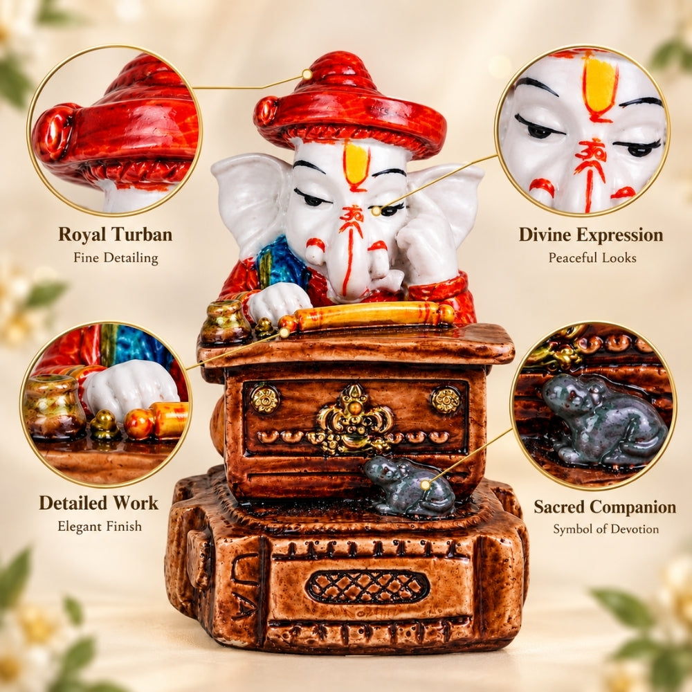 Lekhak Ganesha – Scribe of the Mahabharata | Exclusive to VAMA, other brands are fake - VAMA Mall